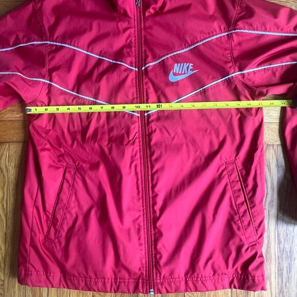 Nike Sportswear Windbreaker Jacket Red/Solver Men Vintage Size Medium Active - Picture 7 of 8
